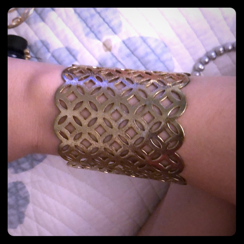 Gold cuff bracelet